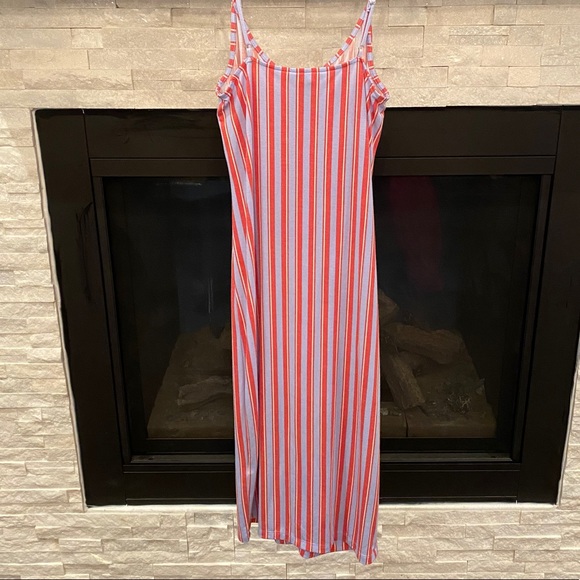 NWOT- stripped maxi dress w/ front buttons - Picture 7 of 8